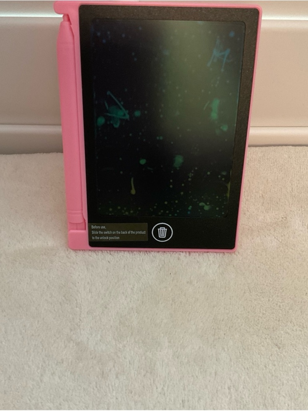 Pink LCD Writing Tablet with Stylus - Portable Digital Notepad